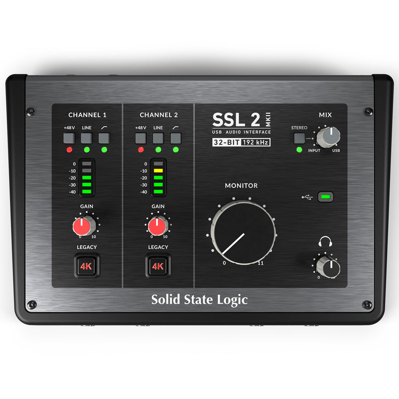 Interface audio USB-C 2 entrées/2 sorties Solid State Logic SSL2Mk2