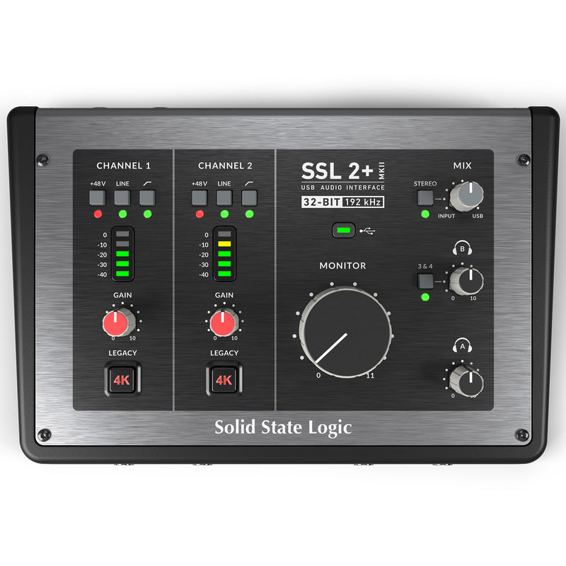 Solid State Logic SSL2+Mk2- 2-In/4-Out USB-C Audio Interface