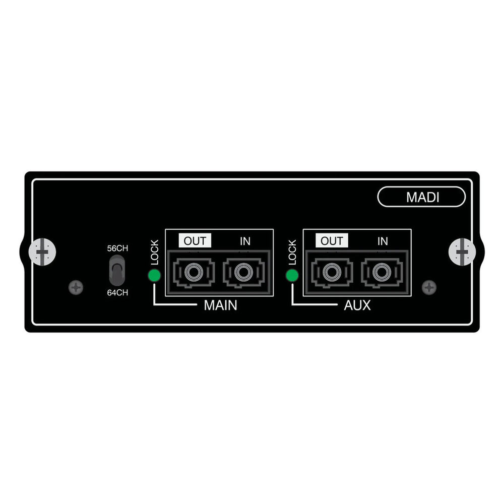 Soundcraft A520.001000SP multimode optical MADI option card - front connector panel illustration