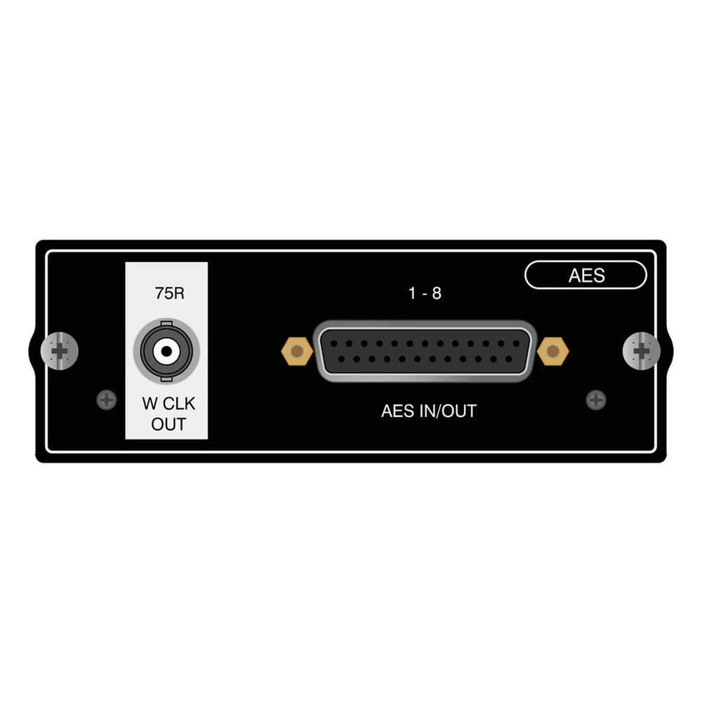 Soundcraft A520.003000SP AES/EBU 8-in/8-out D-sub option card - front connector panel illustration