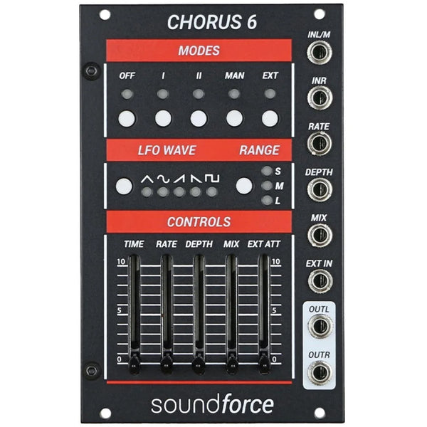Soundforce Chorus 6 16HP Juno-style BDD Chorus Black