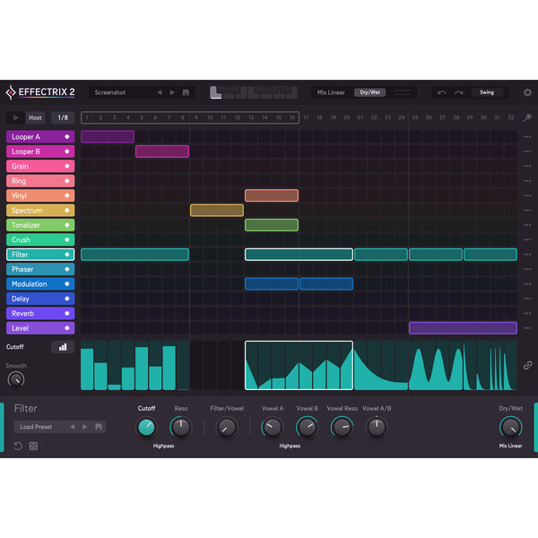 Sugar Bytes Effectrix2 - Tool for Sequenced Sound Manipulations