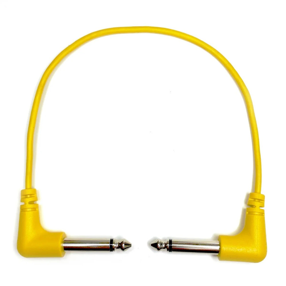 Tendrils Right Angled Eurorack Patch Cable 5cm Yellow 6 Pack