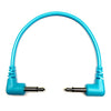 Tendrils Right Angled Eurorack Patch Cable 10Cm Cyan 6 Pack