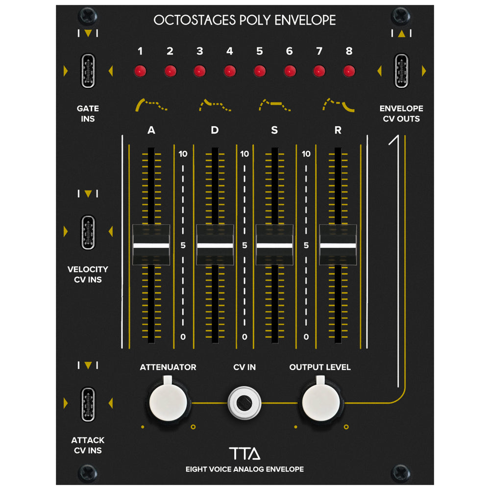 Tiptop Octostages 8 Voice Analog Envelope Generator