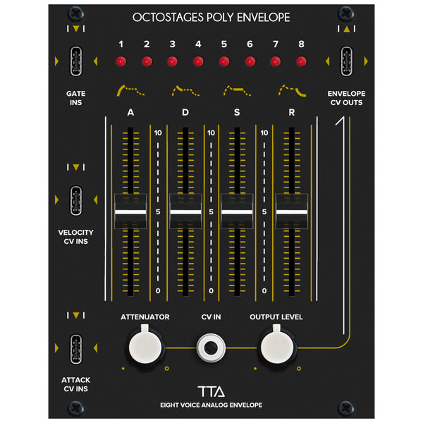 Tiptop Octostages 8 Voice Analog Envelope Generator