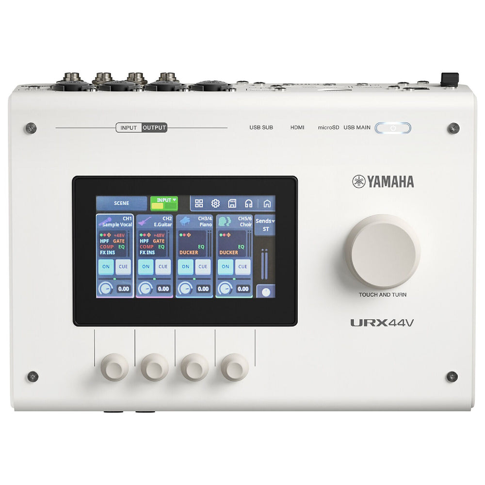 Yamaha URX44V 6x4 USB-C Audio/Video Interface - White