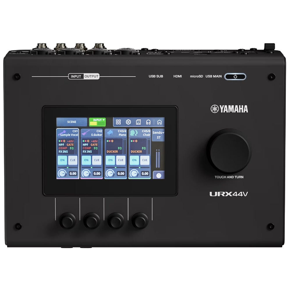 Yamaha URX44V 6x4 USB-C Audio/Video Interface - Black