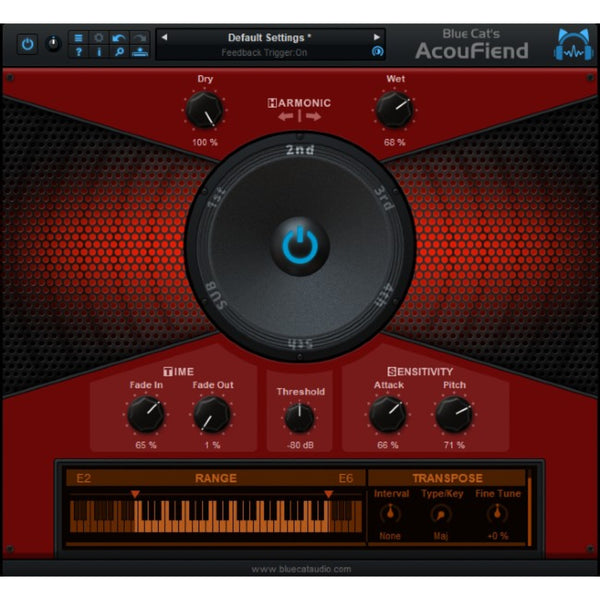 Blue Cat AcouFiend - Acoustic feedback simulator plug-in