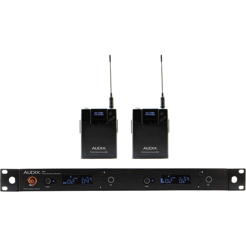 Audix AP62BP Wireless Mic System R62 Rx with two B60