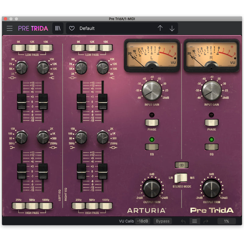 Arturia TridA-Pre License | Prized and Rare Musical EQ