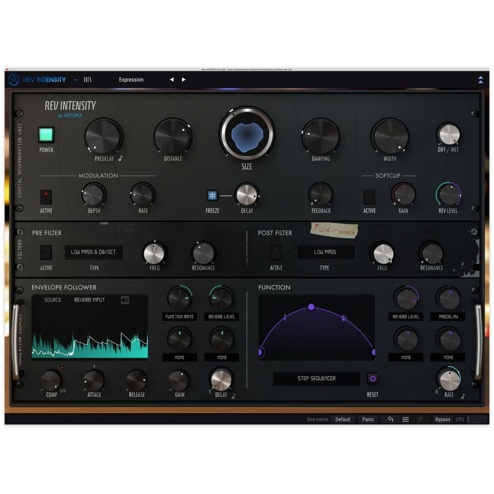 Arturia Rev INTENSITY | Futuristic digital reverb