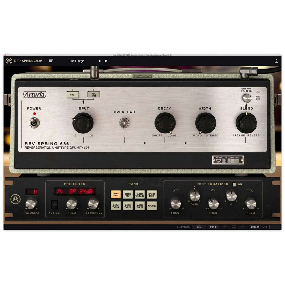 Arturia Rev SPRING-636 | Snappy physical reverb