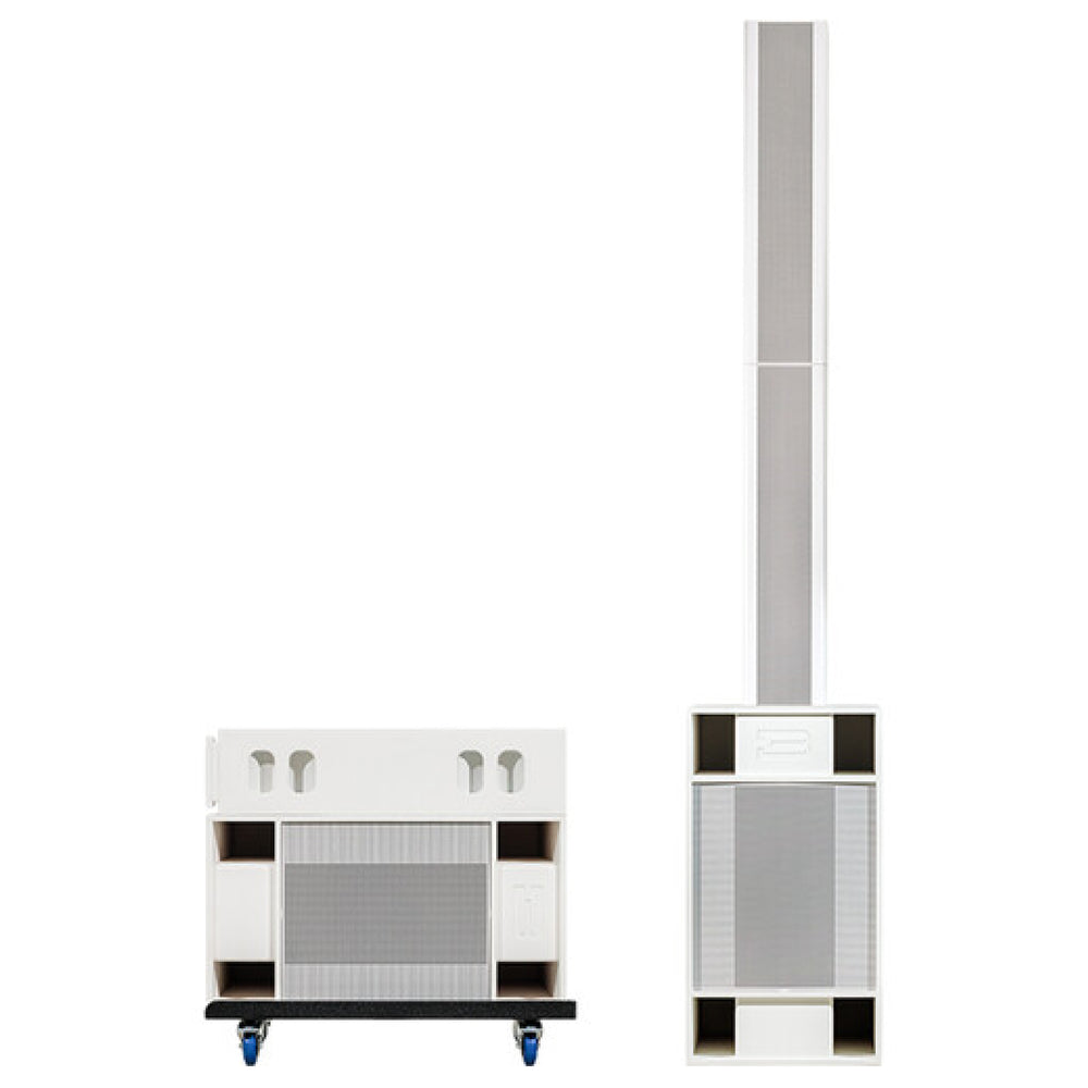 BassBoss Sublim8 Powered Column PA System - White