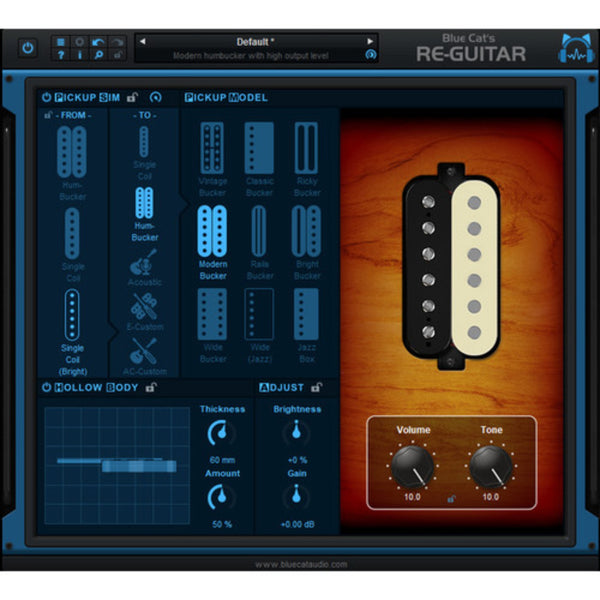 Blue Cat Re-Guitar - Elect/Acoustic Guitar Tone Emulation