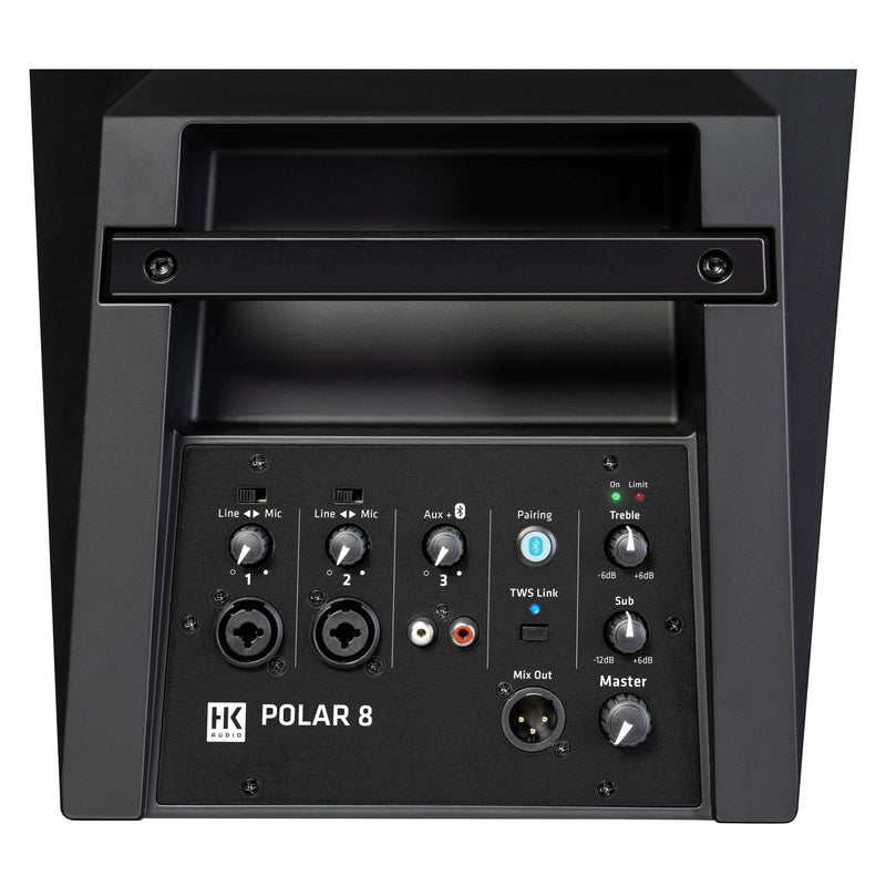 HK Audio POLAR 8 Bluetooth Enabled 1200W 8" Active Column Speaker System with Subwoofer 118 dB