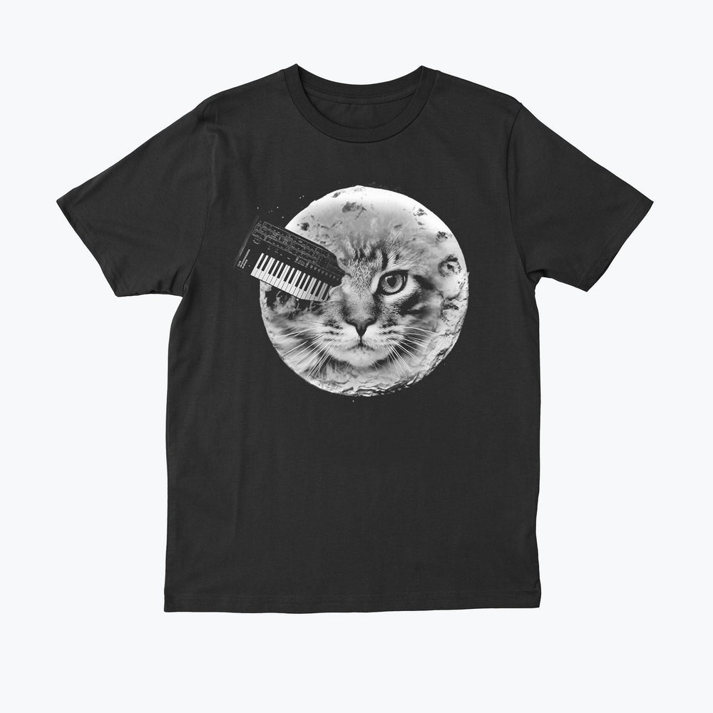 Cats On Synthesizers In Space -  Moon  T-Shirt - Small