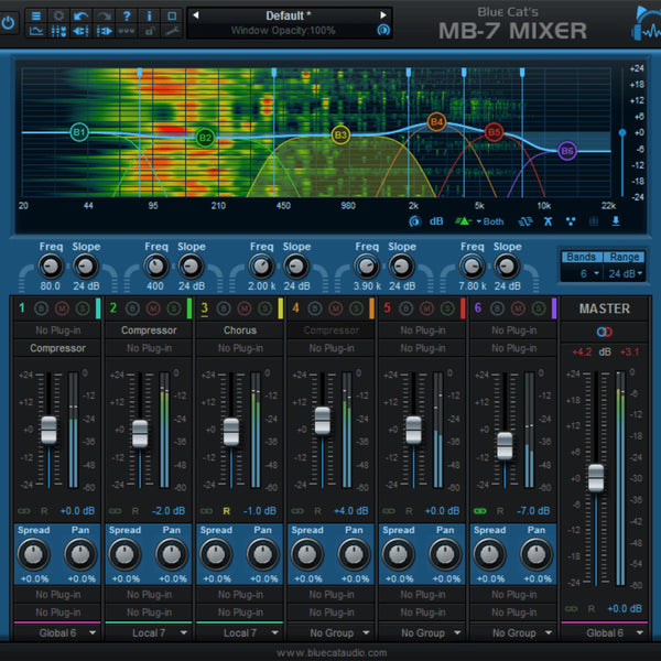 Blue Cat MB-7 Mixer - Multi-band dynamics mixing console
