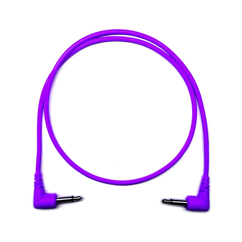 Câble patch Eurorack Tendrils à angle droit 45 cm, violet, paquet de 6