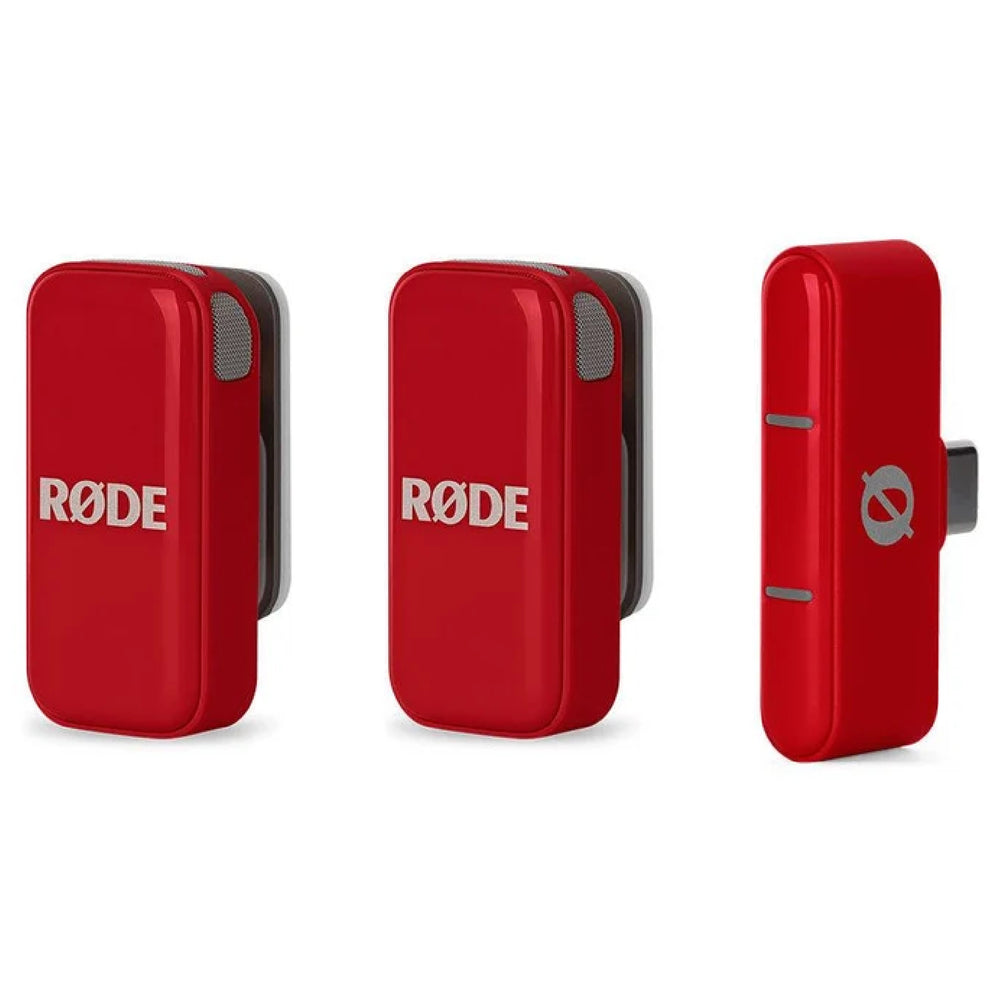 Kit micro sans fil double ultra-compact Rode USB-C rouge