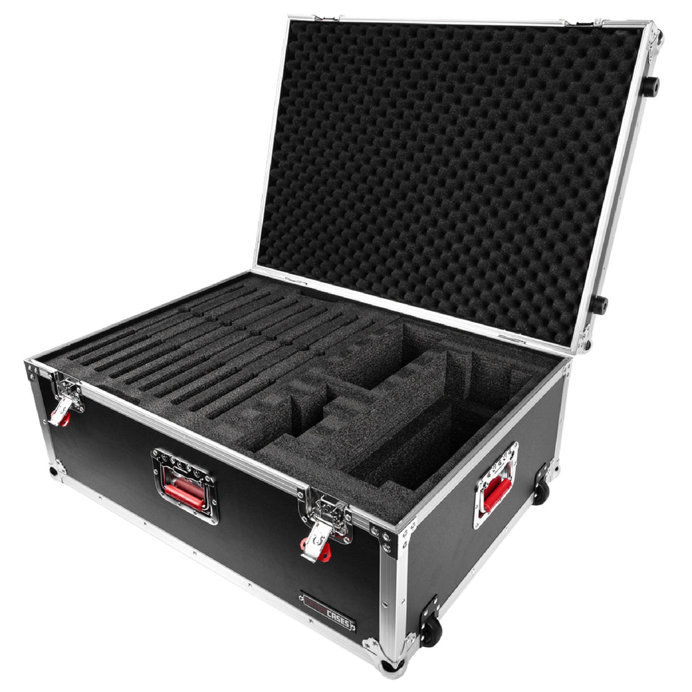 Gator GTOUR-MFLEX10 Case For 10 Shure Microflex