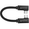 Kondor Blue Dual Right Angle 6" Usb Cable Black