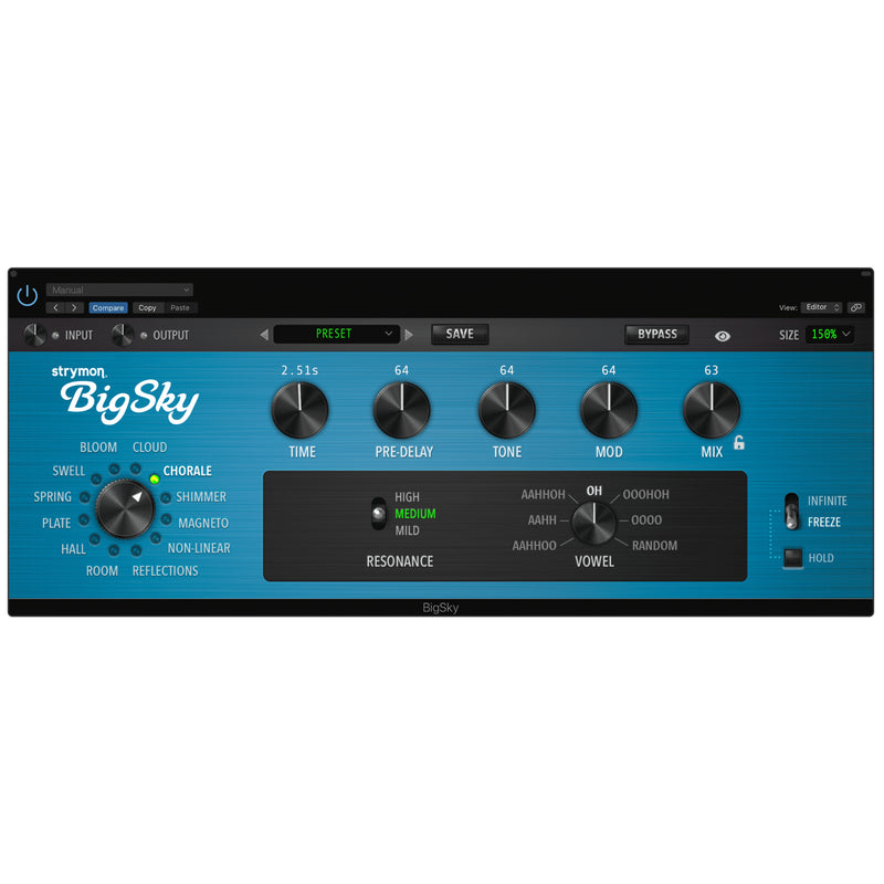 Strymon BIG SKY Multi-dimensional Reverb Workstation Plug-in