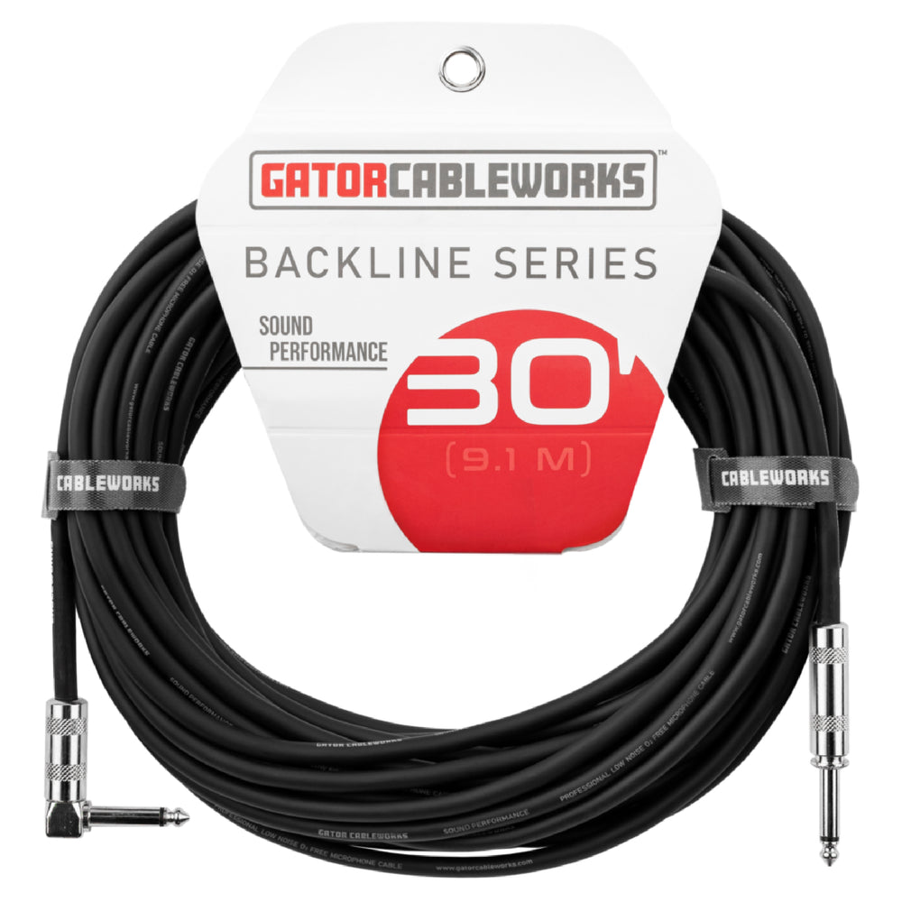 Gator GCWB-INS-30RA Strt To Ra Instrument Cable 30Ft