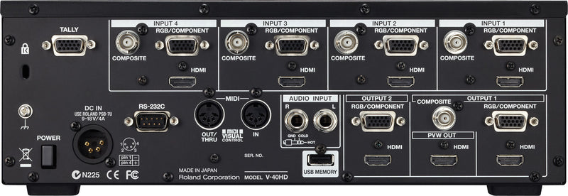 COMMUTATEUR VIDÉO MULTIFORMAT ROLAND V-40HD