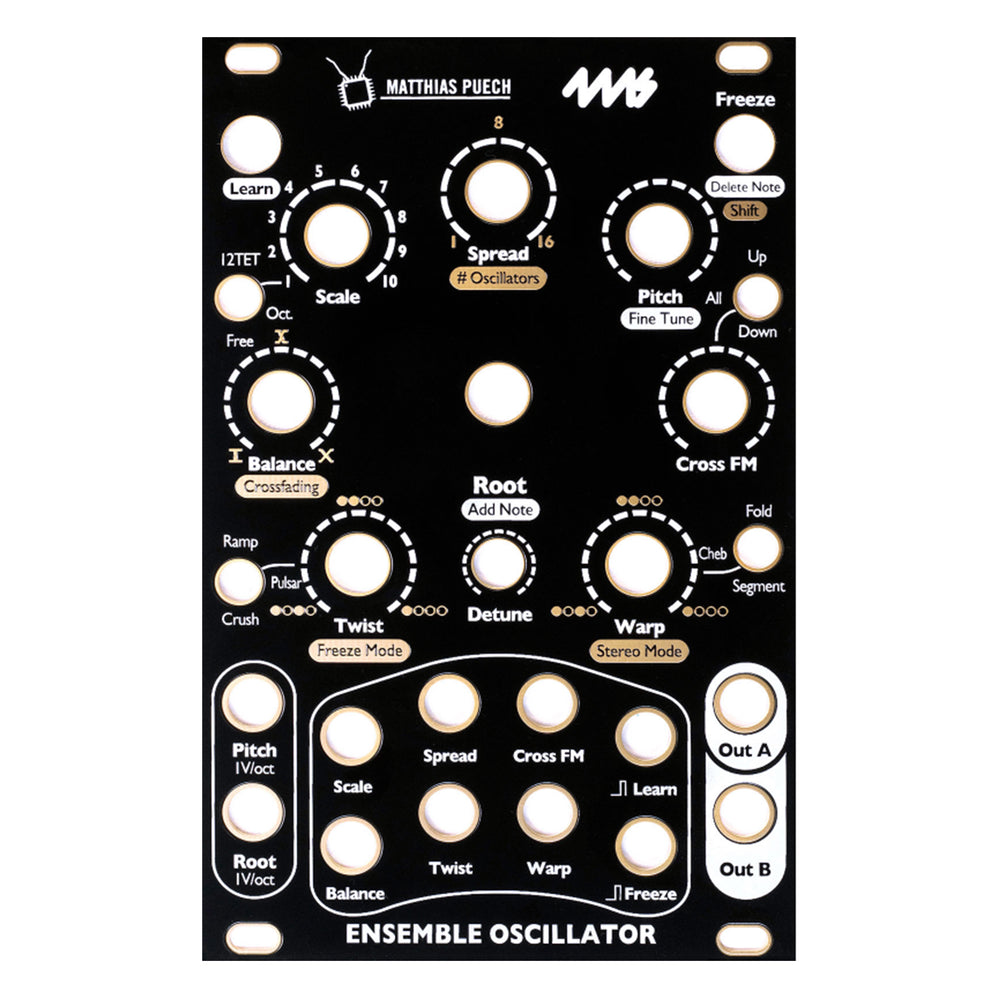 4MS ENSEMBLE OSCILLATOR BLACK FACEPLATE