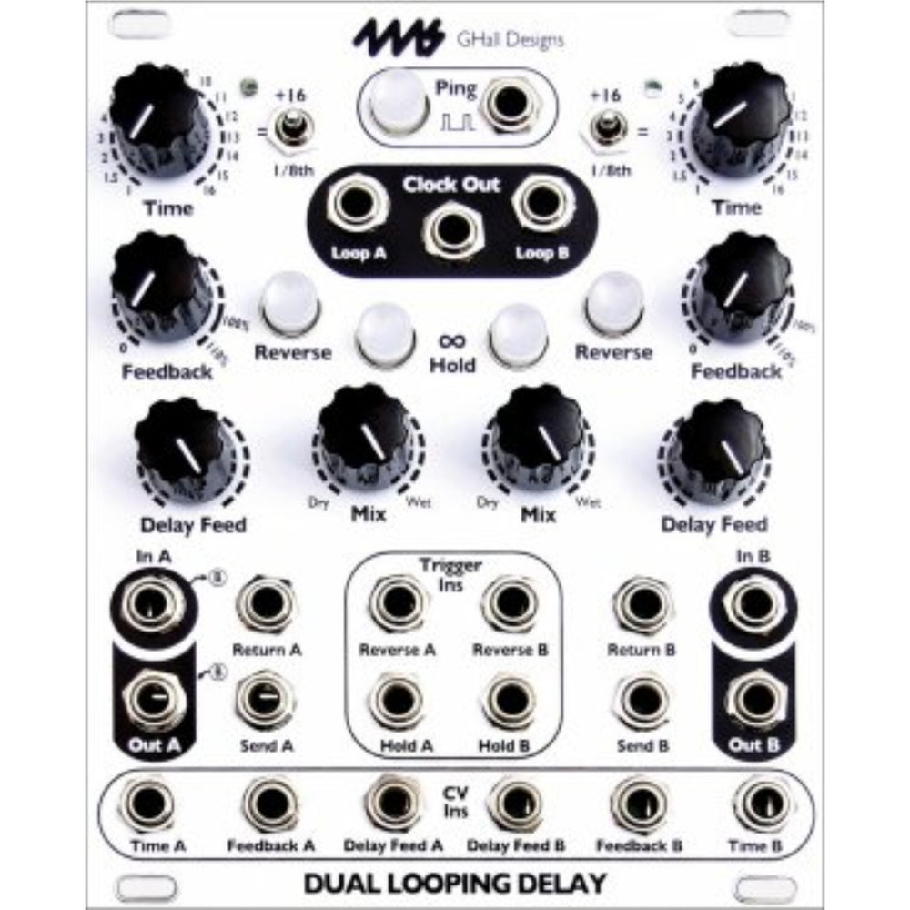 4MS Dual Looping Delay with White Faceplate