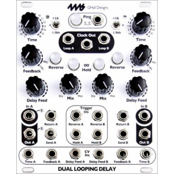 4MS Dual Looping Delay with White Faceplate