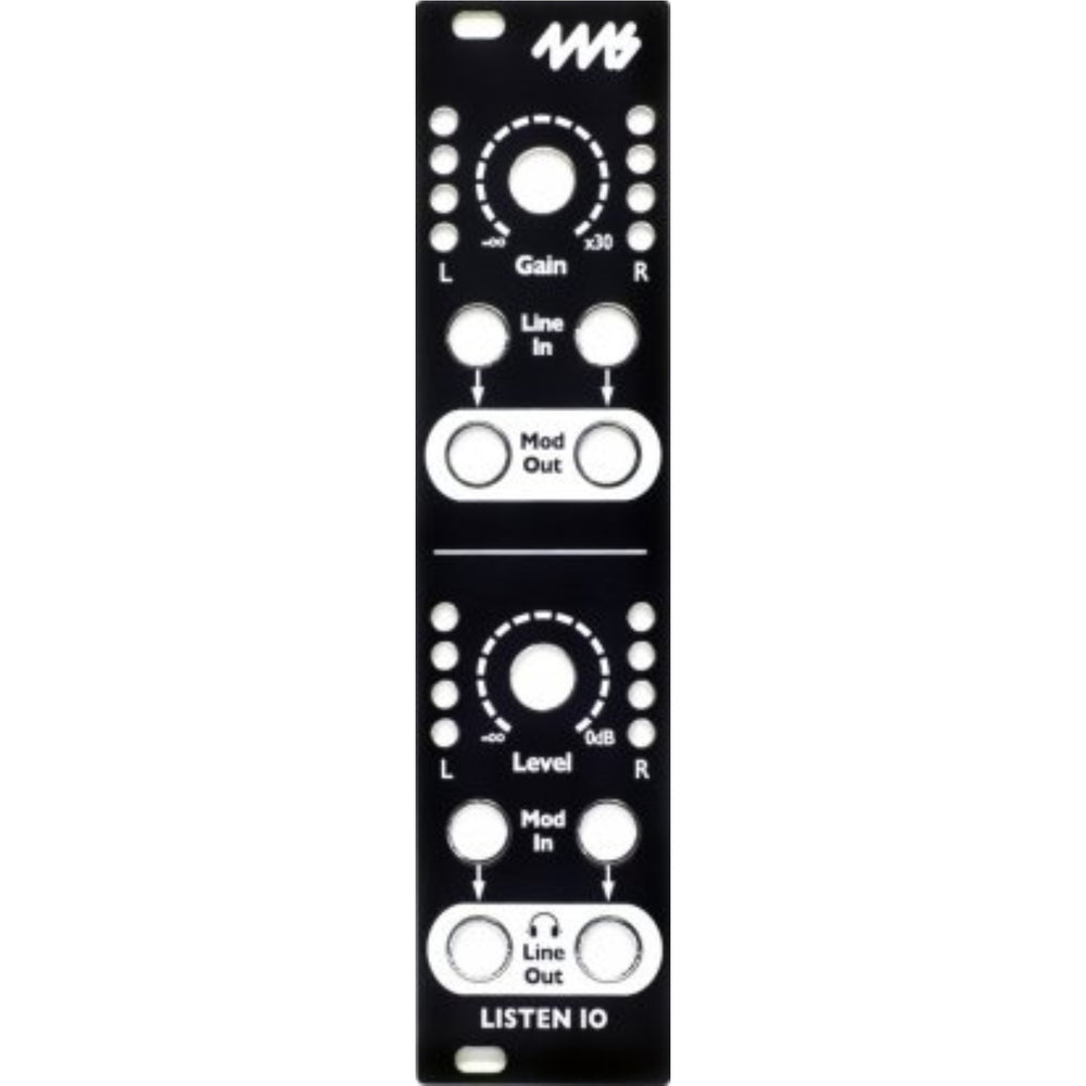 4MS LISTEN IO BLACK FACEPLATE