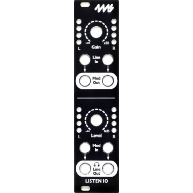 4MS LISTEN IO BLACK FACEPLATE