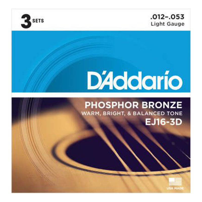 DADDARIO EJ16-3D SET PHOS BR LIGHT 3D