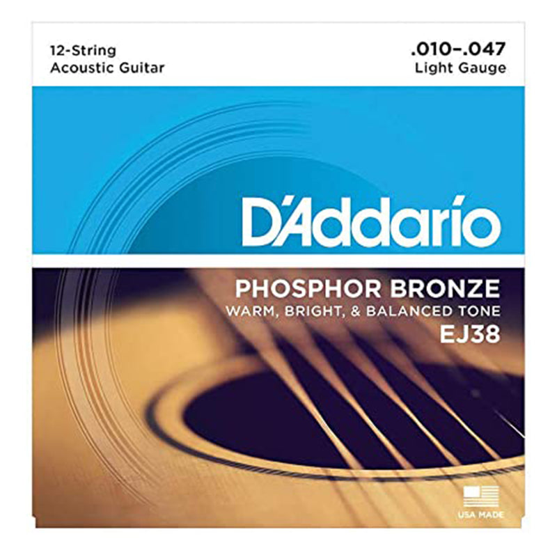 DADDARIO EJ38 SET PH BRONZE 12 STRG LGHT