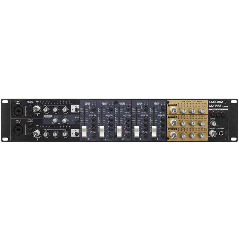 Tascam MZ-223 5-Channel Rackmount Multizone Mixer