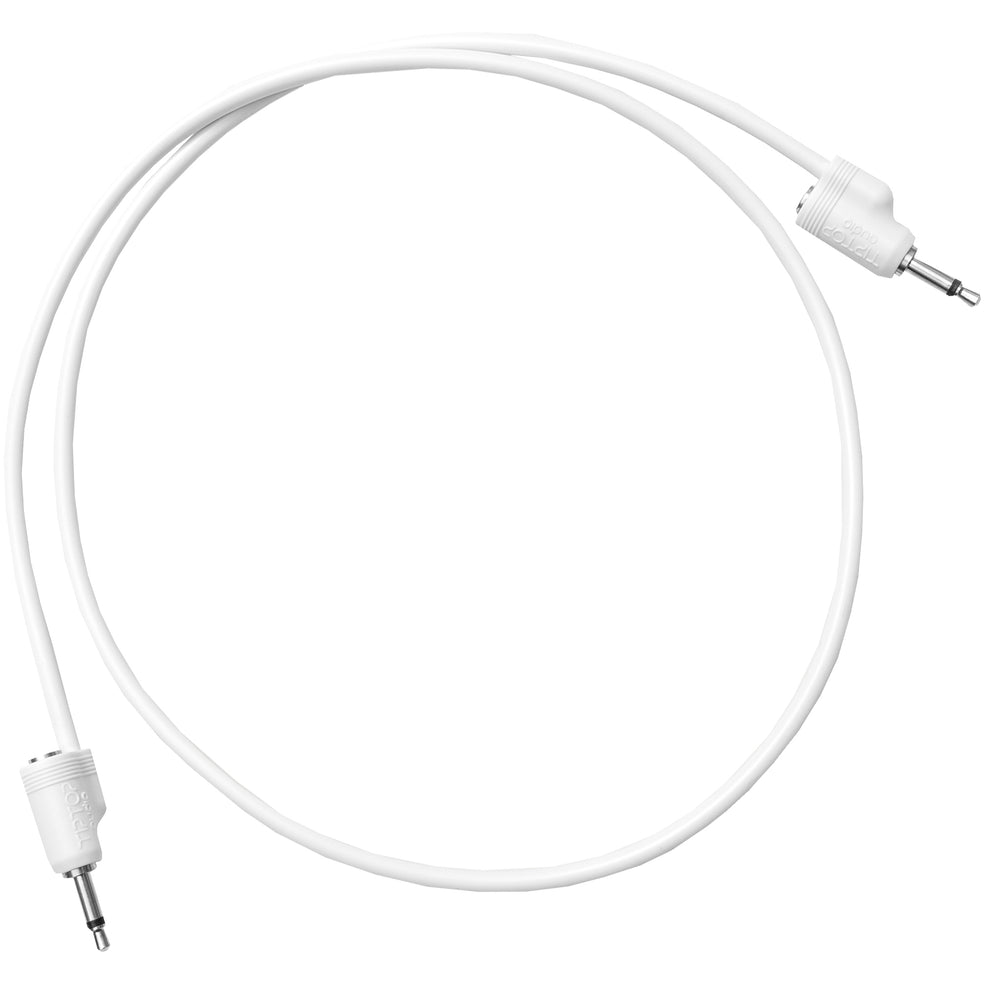 Tiptop Stackcable White 90CM Eurorack patch Cable 5 Pack