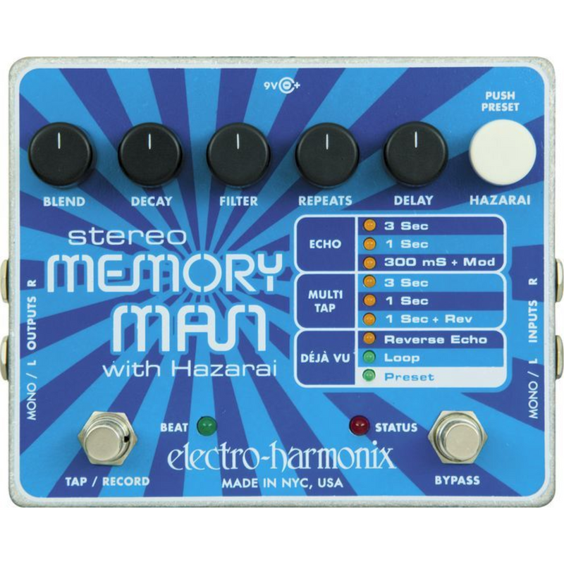 ELECTRO HARMONIX STEREO MEMORY MAN W/HAZARAI