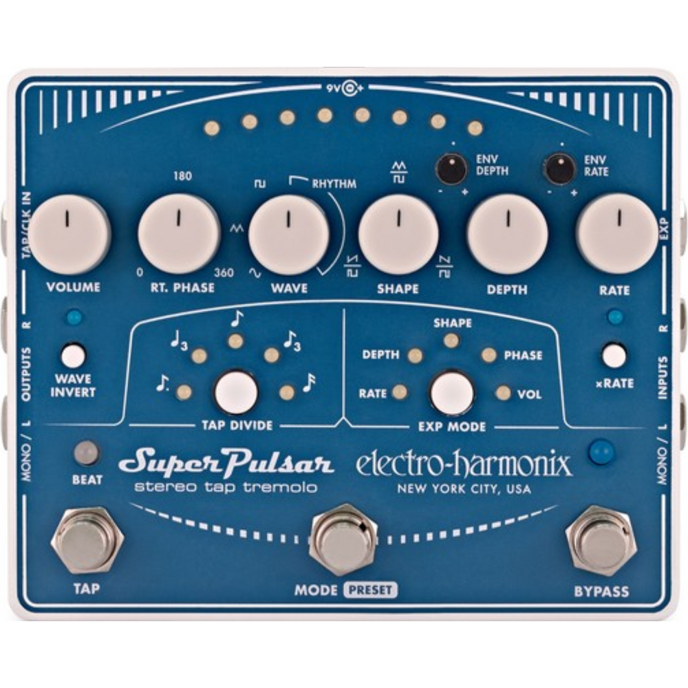 Electro-Harmonix Super Pulsar Stereo Tap Tremolo