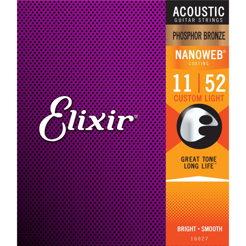 ELIXIR 16027 ACOPHBR-NANOWEB-6STR-CL GAUGE .011 - .052