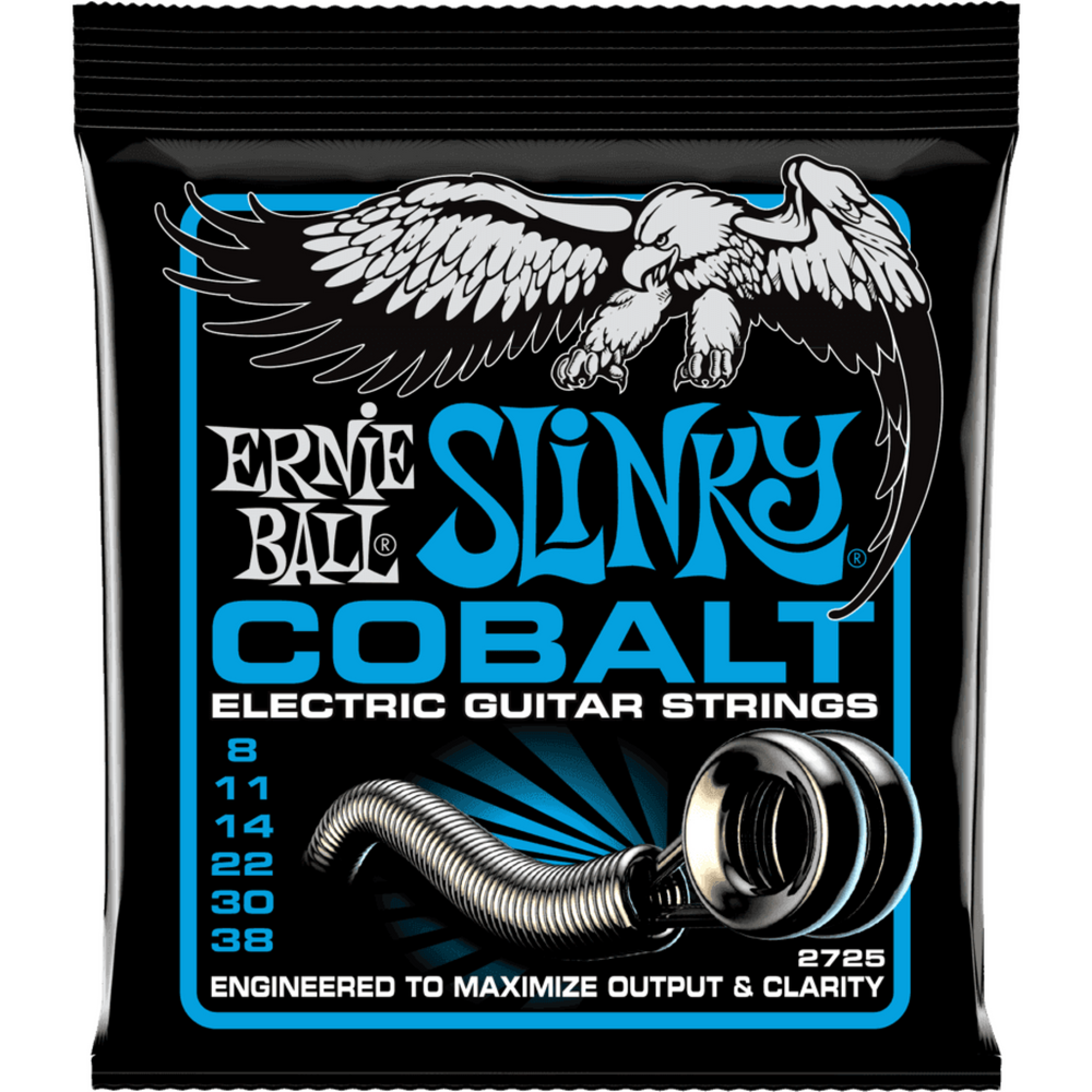 ERNIE BALL EB-2725 COBALT EXTRA 8-38 SLINKYS