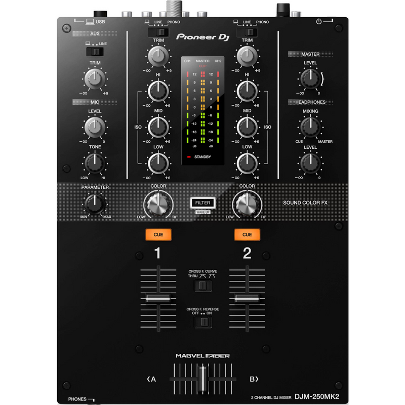 Pioneer DJ DJM-250MK2 Mixer W Built-in Sound Card