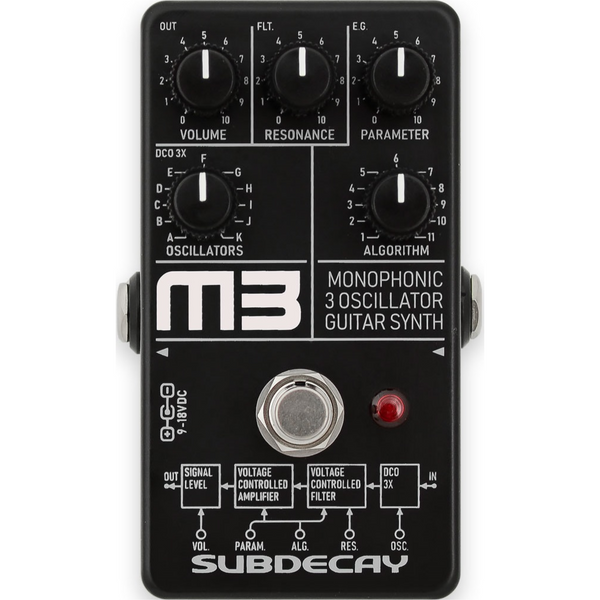 Subdecay M3 Three Oscillator Monophonic Guitar Synthesizer